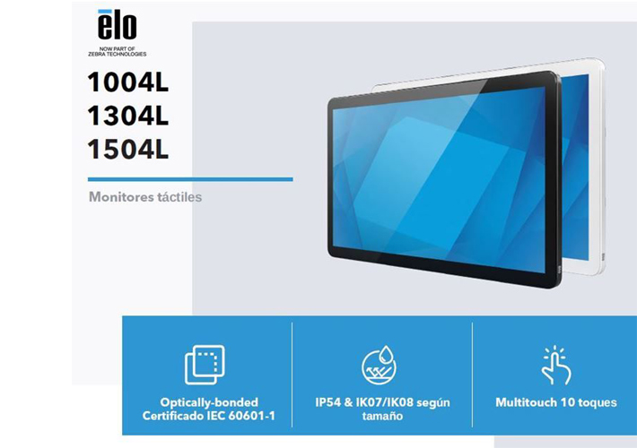 foto Los monitores táctiles Elo Serie 04L ahora incorporan certificación IEC 60601-1 para aplicaciones médicas.